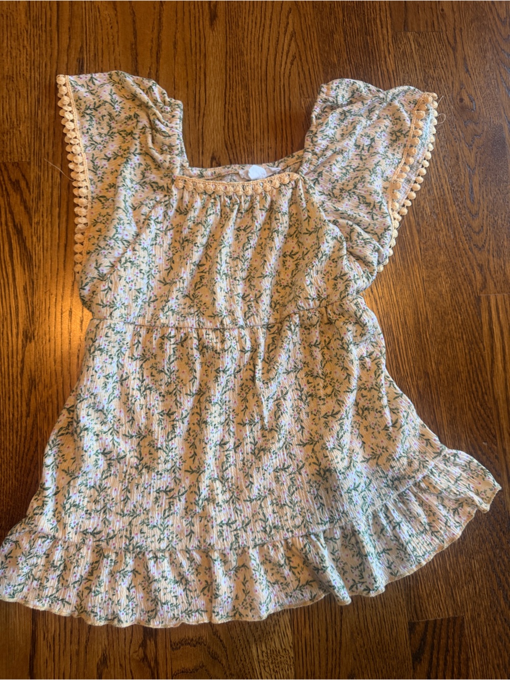 Ally B. Floral Top prarie, cottagecore, festival Medium 10-12